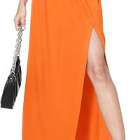 Women's Elastic High Waist Maxi Skirt Split Maxi Beach Skirt