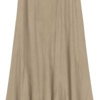 Women's Vintage Elastic Waist A-Line Long Midi Skirt