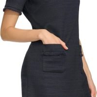 Women's Fringe Detail Hopsack Fabric Dress