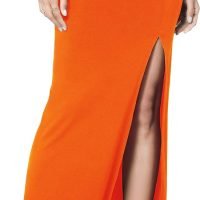 Women's Vintage High Waist Bodycon Split Maxi Skirt