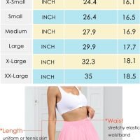 Women Short Uniform High Waist Pleated Skater Tennis Skirt with Shorts