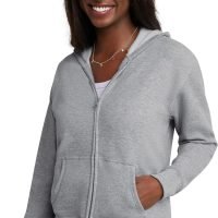 Women's Full-Zip Fleece Hoodie, Zip-Up Hooded Sweatshirt For Women
