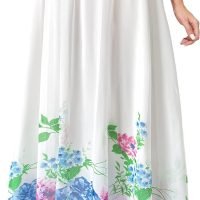 Women Floral Long Skirts Chiffon Summer Beach High Waisted Maxi Skirts