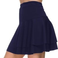 Stretchy Flared Ruffle Layered Mini Skater Skirts for Women