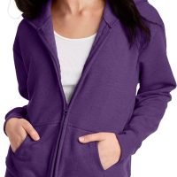 Women's Full-Zip Fleece Hoodie, Zip-Up Hooded Sweatshirt For Women