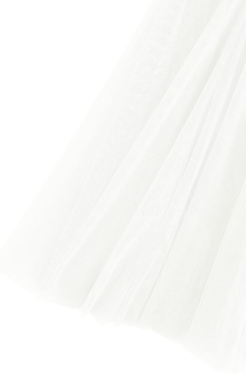 Women's Tulle Skirt Elastic High Waist Layered Pleated Mesh Flowy A-line Midi Skirt