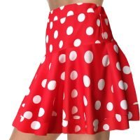 Stretchy Flared Ruffle Layered Mini Skater Skirts for Women