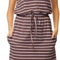 Womens Hide Belly Mid Length Work Casual Dress with Pockets