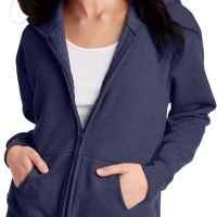 Women's Full-Zip Fleece Hoodie, Zip-Up Hooded Sweatshirt For Women