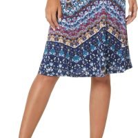 Women's Ruched Waist Stretchy Flared Yoga Skirt High Waist Midi Skirt for Women