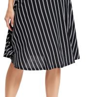 Women's Ruched Waist Stretchy Flared Yoga Skirt High Waist Midi Skirt for Women