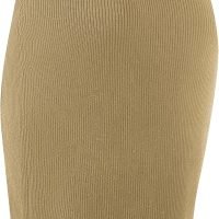 Women's Elastic Waist Knitted Split Tube Pencil Midi Skirt