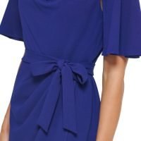 Women's Crepe Desk to Dinner Cowl Neck Dress